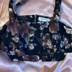 Floral Women's Cropped Tank Top